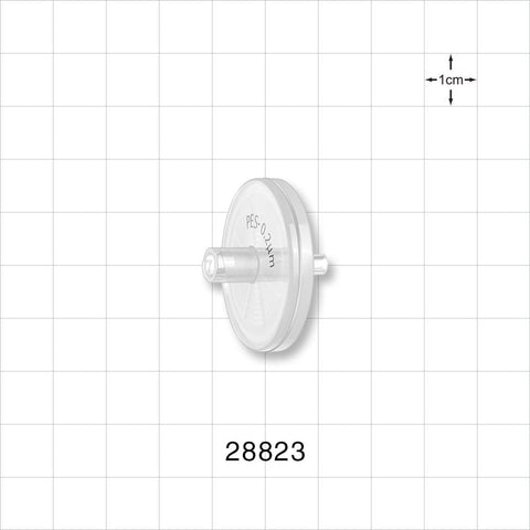 Minisart Hydrophobic Filter, Female Luer Lock Inlet, Male Luer Slip Outlet - 25 mm; 0.2 micron - 28823