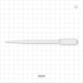 Graduated 3.2ml Pipette, Large Bulb - 7.5 ml Capacity; 3.2 ml Draw; 0.311 inch Stem Diameter (7.9 mm) x 6.1 inch length (154.9 mm) - 29220