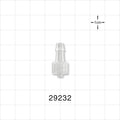 Male Luer Lock, Barbed, Natural - Fits 3/16 inch ID Tubing (0.188 inch, 4.76 mm) - 29232