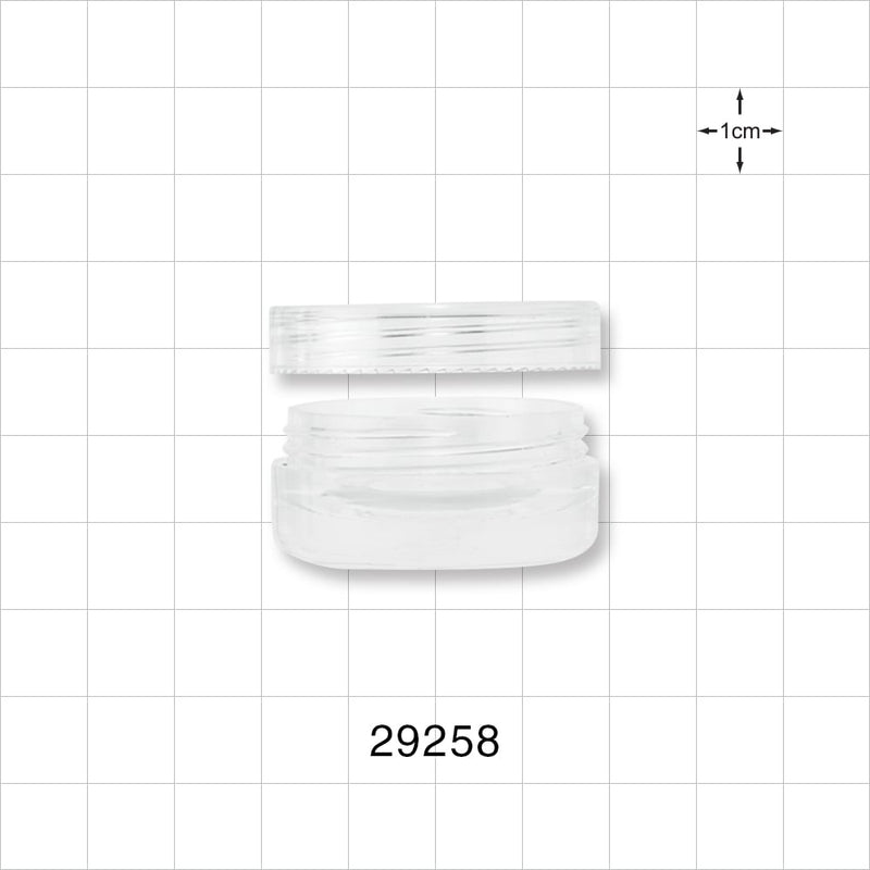 Clear Double Wall Jar & Clear Cap - 5 gram, 5 ml, 0.17 oz. - 29258