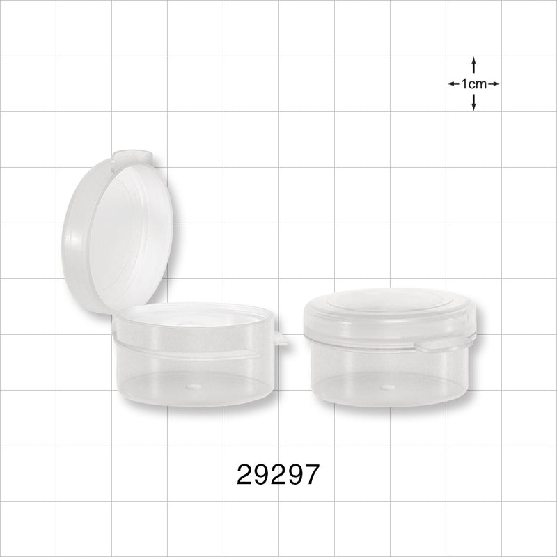 Clear Round Hinged Jar - 5 ml, 5 g, 0.17 oz - 29297