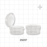 Clear Round Hinged Jar - 5 ml, 5 g, 0.17 oz - 29297