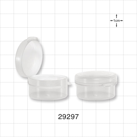 Clear Round Hinged Jar - 5 ml, 5 g, 0.17 oz - 29297