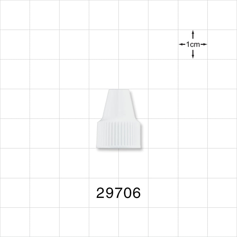 Ribbed Screw Cap, White for 29703 -  - 29706