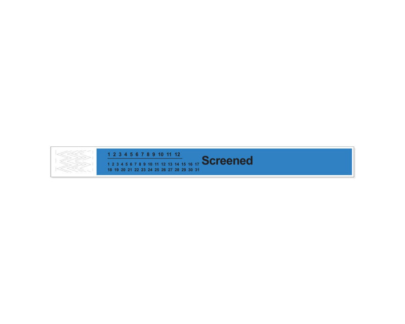 PDC Short Stay® Alert Bands® Tyvek® "Screened" Pre-printed, 1" x 10" Adult/Pediatric Blue, 1000 per Box |  3050C-13-PDR