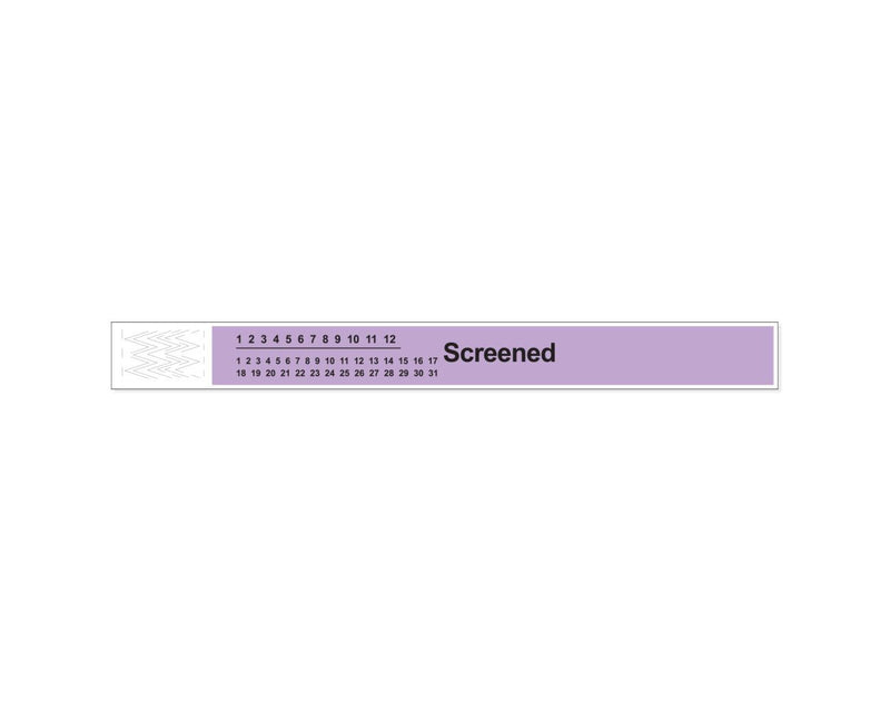 PDC Short Stay® Alert Bands® Tyvek® "Screened" Pre-printed, 1" x 10" Adult/Pediatric Lavender, 1000 per Box | 3050C-23-PDR