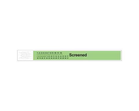 PDC Short Stay® Alert Bands® Tyvek® "Screened" Pre-printed, 1" x 10" Adult/Pediatric Lime, 1000 per Box | 3050C-75-PDR