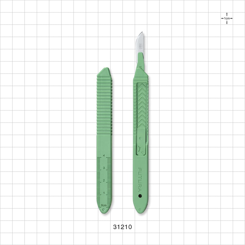 Futura Safety Scalpel, Green, #10; 100/Bag -  - 31210