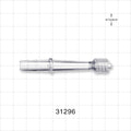 Straight Connector, Reducer, Barbed, Male Luer with Spin Lock, Clear - Fits 1/4 inch ID Tubing (0.25 inch, 6.35 mm) - 31296
