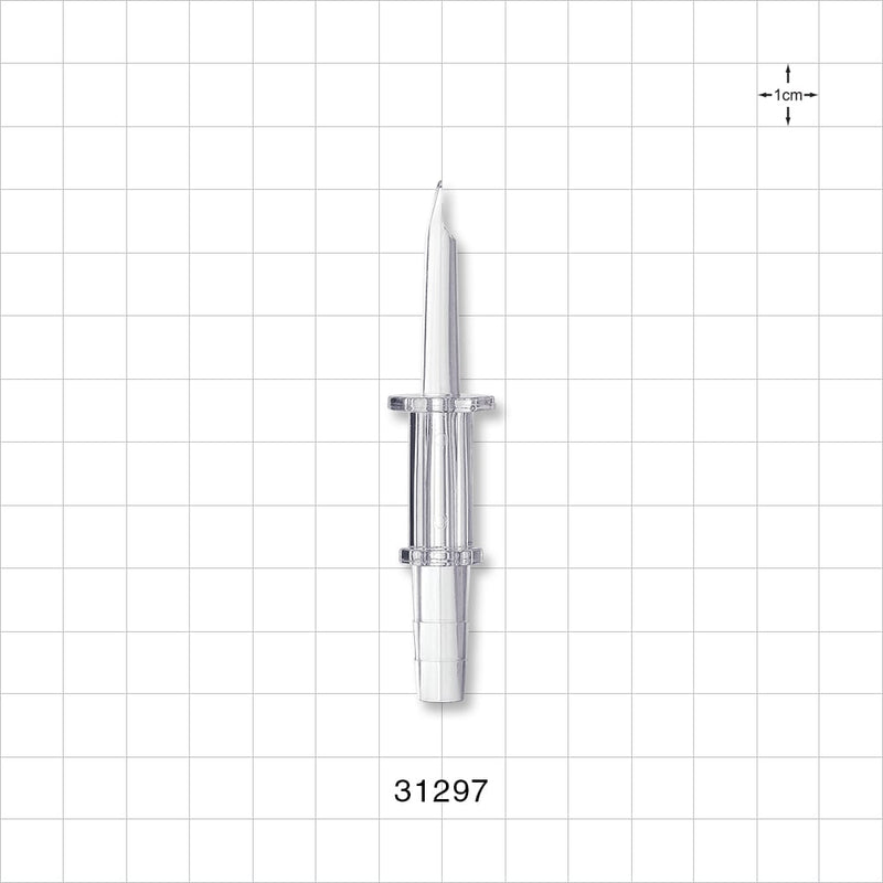 Spike, Non-Vented, Barb Connector - Fits 1/4 inch ID Tubing (0.25 inch, 6.35 mm) - 31297