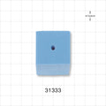 Single Syringe Handling Block - 1 1/4 inch x 1 1/4 inch x 1 1/2 inch (1.25 inch x 1.25 inch x 1.5 inch, 32 mm x 32 mm x 38 mm) - 31333