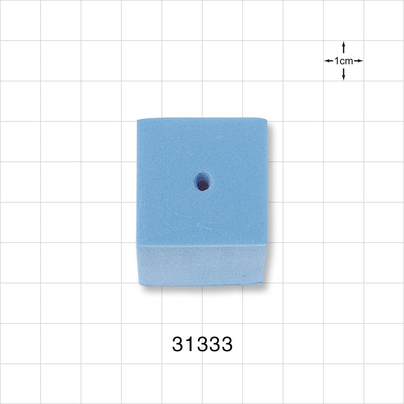 Single Syringe Handling Block - 1 1/4 inch x 1 1/4 inch x 1 1/2 inch (1.25 inch x 1.25 inch x 1.5 inch, 32 mm x 32 mm x 38 mm) - 31333