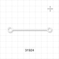 Strap for Cap, White - 0.225 inch x 0.205 inch ID Application Loops (5.71 mm x 5.2 mm) - 31924