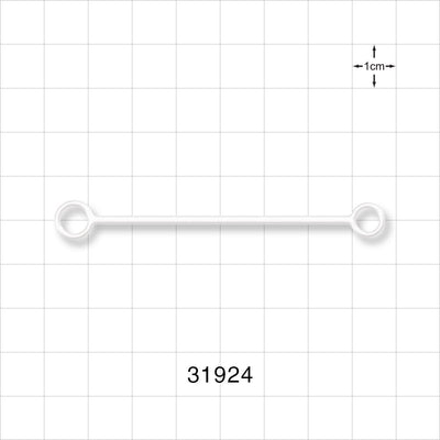 Strap for Cap, White - 0.225 inch x 0.205 inch ID Application Loops (5.71 mm x 5.2 mm) - 31924