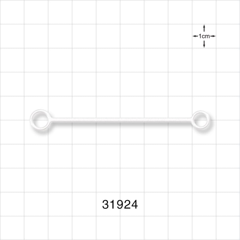 Strap for Cap, White - 0.225 inch x 0.205 inch ID Application Loops (5.71 mm x 5.2 mm) - 31924