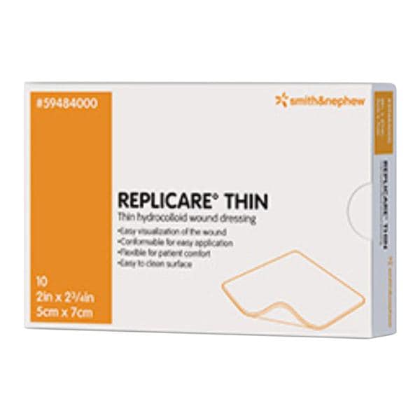 Smith & Nephew Wound Care Replicare Hydrocolloid Wound Dressing 3-1/2x5-1/2" Polyurethane Film Trans Abs  - 59484100