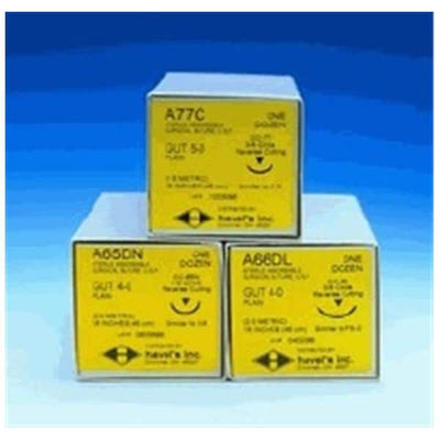 Havels Inc _ Suture 4-0 18" Chromic Gut Monofilament C-2 Beige 12/Bx - A77CH