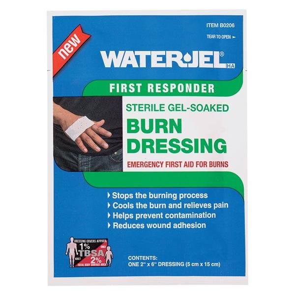 Safeguard US Operating LLC Water-Jel Non-Woven Gel Burn Dressing 2x6" Sterile Rectangle White Ea  - B0206-60.00.000