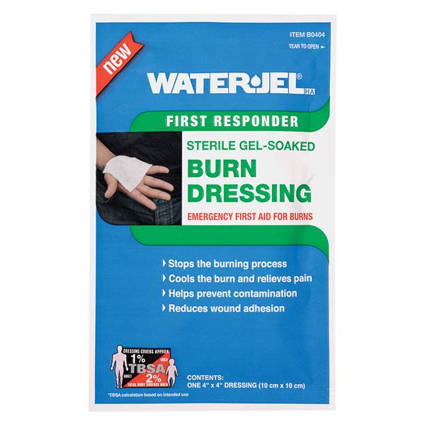 Safeguard US Operating LLC Water-Jel Non-Woven Gel Burn Dressing 4x4" Sterile White Ea  - B0404-60.00.000