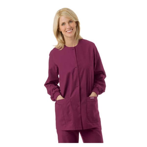 Landau Uniforms Inc. Warm-Up Jacket 4 Pockets Medium Wine Womens Ea  - 7525-RWP-MED