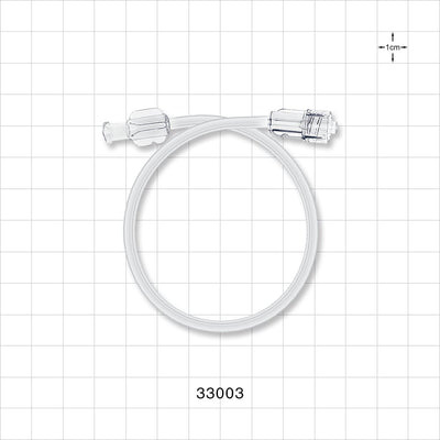 High-Pressure Extension Line, Female Luer Lock to Male Luer Lock - 0.071 inch ID x 0.158 inch OD (1.8 mm x 4 mm); 10 inch Length (254 mm); 500 psi - 33003