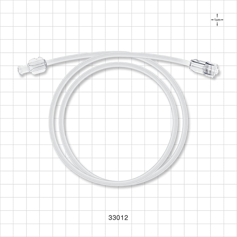 High-Pressure Extension Line, Female Luer Lock to Male Luer Lock - 0.071 inch ID x 0.188 inch OD (1.8 mm x 4.8 mm); 30 inch Length (762 mm); 1200 psi - 33012