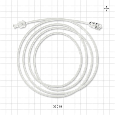 High-Pressure Coextruded Extension Line, Female Luer Lock to Male Luer Lock - 0.071 inch ID x 0.142 inch OD (1.8 mm x 3.6 mm); 59 inch (1499 mm); 1200 psi - 33018