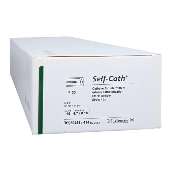 Mentor Corp Self-Cath Intermittent Catheter Long Straight Tip PVC 14Fr - 414