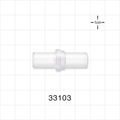 High-Flow Check Valve, Tubing Port Inlet, Tubing Port Outlet - 0.346 inch ID (8.8 mm); 0.29 psi CP - 33103