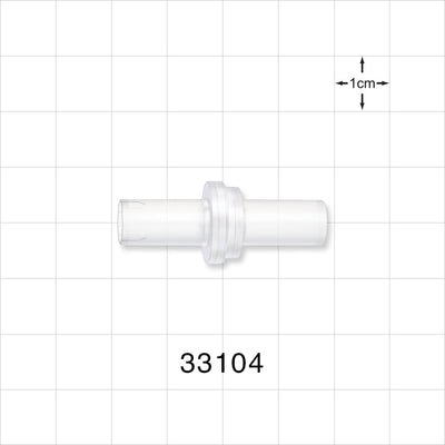 High-Flow Check Valve, Tubing Port Inlet, Tubing Port Outlet - 0.268 inch ID (6.8 mm); 0.29 psi CP - 33104