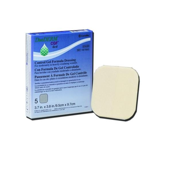 Convatec US DuoDerm CGF Hydrocolloid Dressing 6x8" Sterile Rectangle Adherent Flesh Abs LF  - 187643