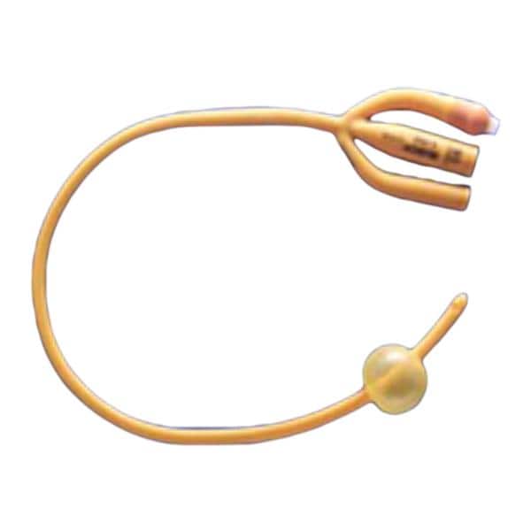 Teleflex LLC Gold 3-Way Foley Catheter Straight Tip Silicone 22Fr 30cc - 183430220