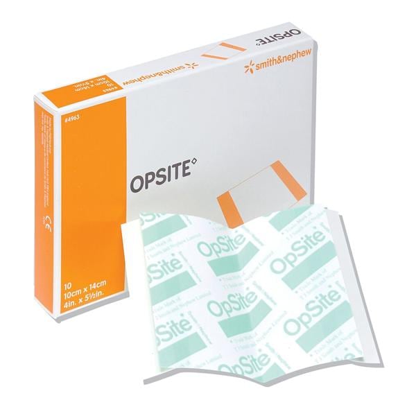Smith & Nephew Wound Care Opsite Polyurethane Film Wound Dressing 5-1/2x4" Sterile Adhesive Transparent  - 4963