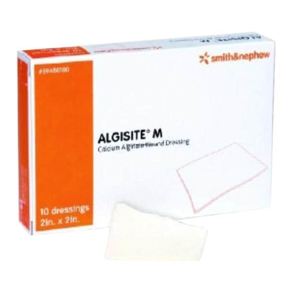 Smith & Nephew Wound Care Algisite M Calcium Alginate Wound Dressing 2x2" Calcium Alginate _ Absorbent LF  - 59480100