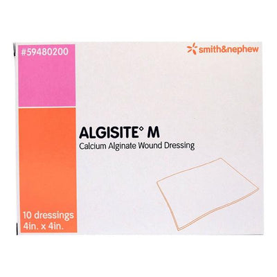 Smith & Nephew Wound Care Algisite M Calcium Alginate Wound Dressing 4x4" Sterile White Absorbent LF  - 59480200