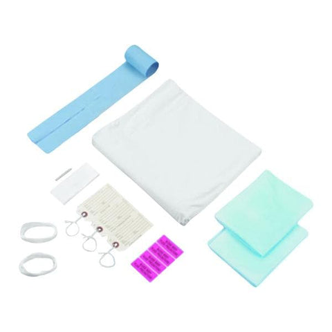 Busse Hospital Disposable -Post Mortem Kit 72x90" White Zipper Closure Polyvinyl Chloride 6/CaSE 909