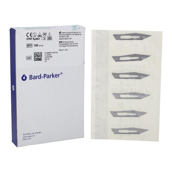 Crosstex International Bard-Parker Carbon Steel Non-Sterile Surgical Blade Size 25 150/Bx - 371325