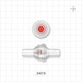 Check Valve, Barbed - Fits 1/2 inch ID Tubing (0.5 inch, 12.7 mm); 0.4 – 1 psi CP - 34019