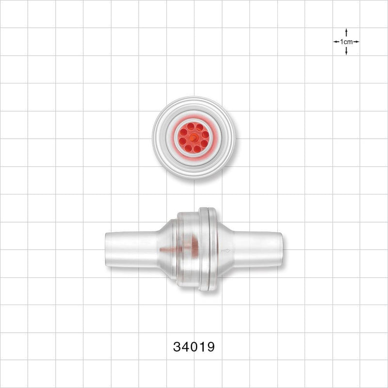 Check Valve, Barbed - Fits 1/2 inch ID Tubing (0.5 inch, 12.7 mm); 0.4 – 1 psi CP - 34019