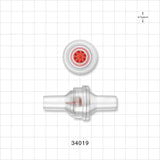 Check Valve, Barbed - Fits 1/2 inch ID Tubing (0.5 inch, 12.7 mm); 0.4 – 1 psi CP - 34019
