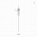 OneShot™ Inova Style Single-Use Filling Needle, 8 mm Hub, Non-Barbed - 0.5 mm Needle ID; Fits 1/50 inch ID Tubing (0.020 inch, 0.51 mm) - 34100