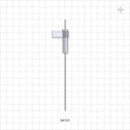 OneShot™ Inova Style Single-Use Filling Needle, 8 mm Hub, Non-Barbed - 0.8 mm Needle ID; Fits 1/32 inch ID Tubing (0.031 inch, 0.79 mm) - 34101