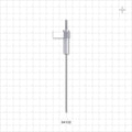 OneShot™ Inova Style Single-Use Filling Needle, 8 mm Hub, Barbed - 1.5 mm Needle ID; Fits 1/16 inch ID Tubing (0.063 inch, 1.59 mm) - 34102
