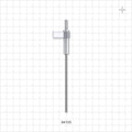 OneShot™ Inova Style Single-Use Filling Needle, 8 mm Hub, Barbed - 2.5 mm Needle ID; Fits 1/8 inch ID Tubing (0.125 inch, 3.18 mm) - 34103
