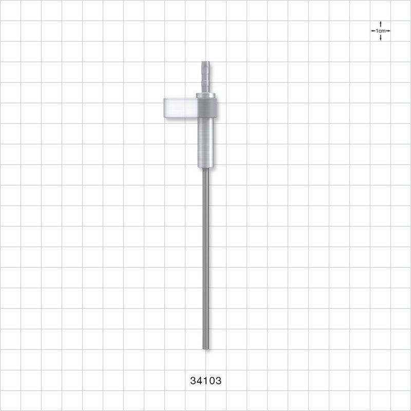 OneShot™ Inova Style Single-Use Filling Needle, 8 mm Hub, Barbed - 2.5 mm Needle ID; Fits 1/8 inch ID Tubing (0.125 inch, 3.18 mm) - 34103