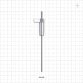 OneShot™ Inova Style Single-Use Filling Needle, 13 mm Hub, Barbed - 2.1 mm Needle ID; Fits 1/8 inch ID Tubing (0.125 inch, 3.18 mm) - 34104
