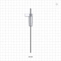 OneShot™ Inova Style Single-Use Filling Needle, 13 mm Hub, Barbed - 2.5 mm Needle ID; Fits 1/8 inch ID Tubing (0.125 inch, 3.18 mm) - 34105