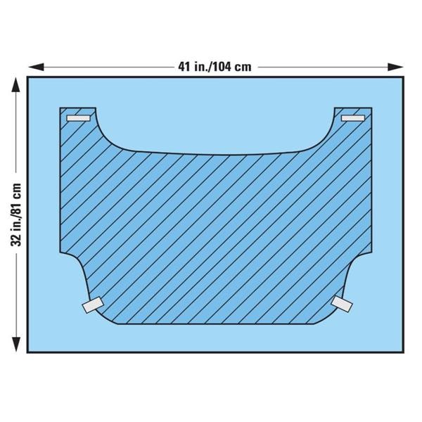 O & M Halyard -41x32" Sterile EENT Drape Fenestrated 89438