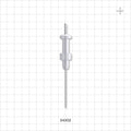 OneShot™ IMA Style Single-Use Filling Needle, Barbed - 1.5 mm Needle ID; Fits 1/16 inch ID Tubing (0.063 inch, 1.59 mm) - 34302