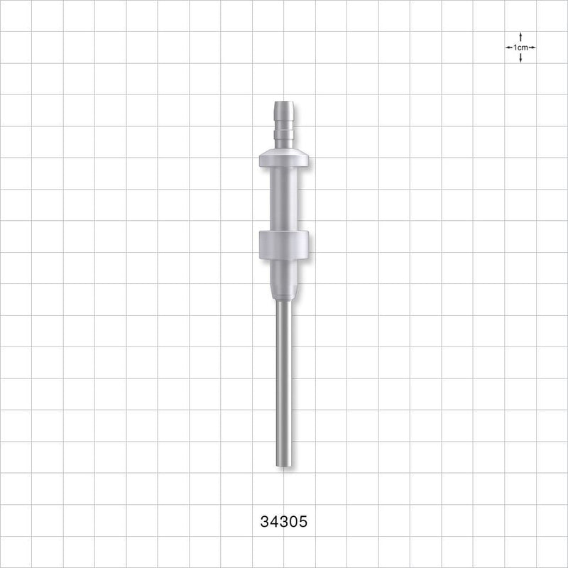OneShot™ IMA Style Single-Use Filling Needle, Barbed - 4 mm Needle ID; Fits 3/16 inch ID Tubing (0.188 inch, 4.76 mm) - 34305
